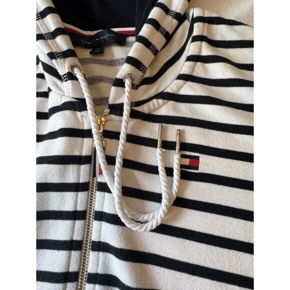 Tommy Hilfiger Nautical Look Full Zip Hooded Sweatshirt Jacket Women’s Size L - Picture 8 of 11